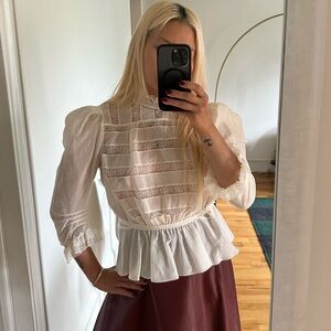 The Marc Jacobs Victorian Lace High Neck Blouse Size 4 NWT